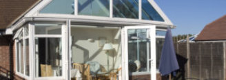 a home with lots of glass windows